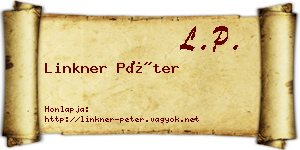 Linkner Péter névjegykártya