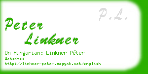 peter linkner business card