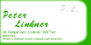 peter linkner business card